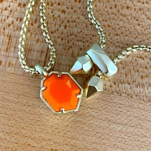 Kendra Scott Necklace with Small Orange Stone
